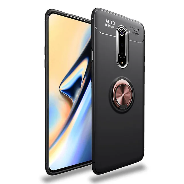 Black-Rose KEYSION Shockproof Armor Case for Xiaomi Mi 9T Pro 9 SE K20 Stand Holder Car Ring TPU Phone Cover for Redmi K20 Pro Note 7S Y3 - Цвет: Black-Rose