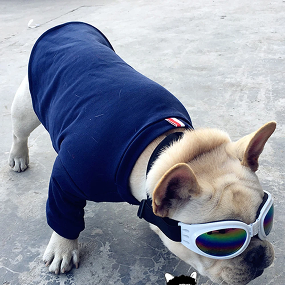 Pet Dog регулируемые УФ солнцезащитные очки белый глаз-одежда костюм складные