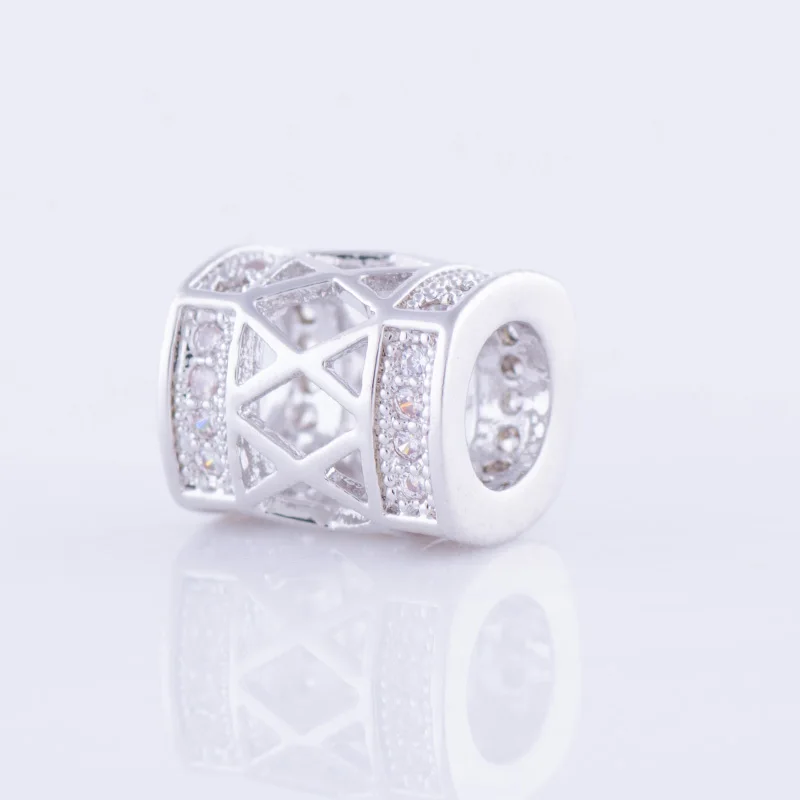 Perles en gros Micro Pave CZ горный хрусталь медный Бисер для изготовления ювелирных изделий
