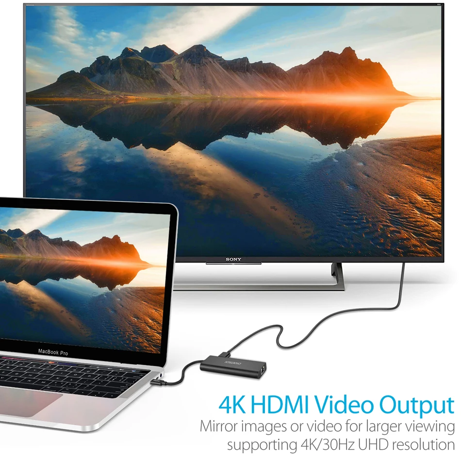 CHOETECH USB концентратор USB-C многопортовый адаптер PD зарядное устройство 4 K HDMI SD