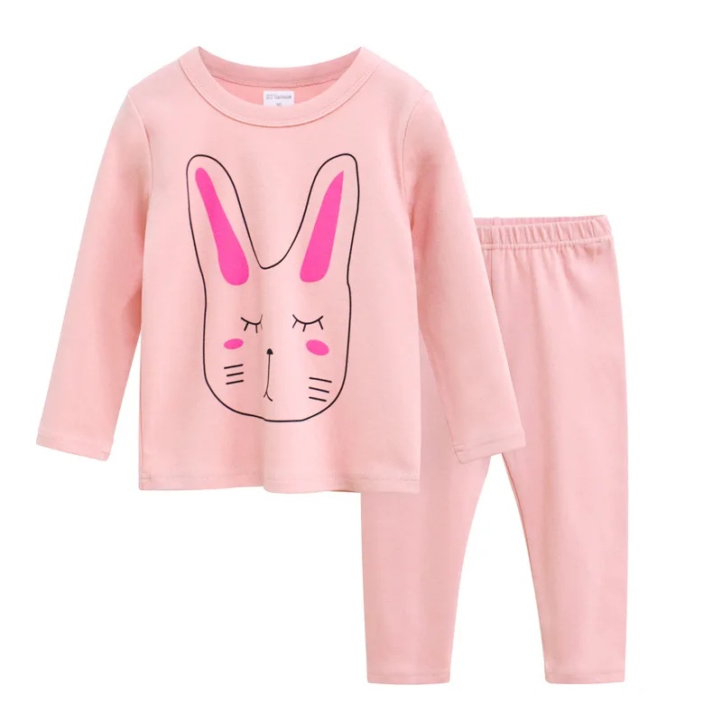 Новая весенняя одежда для маленьких девочек детская Домашняя из 2 предметов