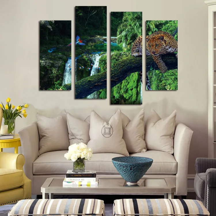 Картина без рамы 4 панели Современная картина маслом на холсте настенное