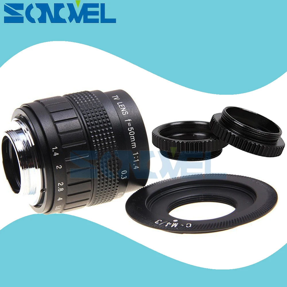 Объектив 50 мм F1.4 CC TV Movie + Крепление C макрокольцо для Olympus Micro 4/3 EP2 EP3 EP5 EPL1 EPL2 EPL3 EPL5 EPM1