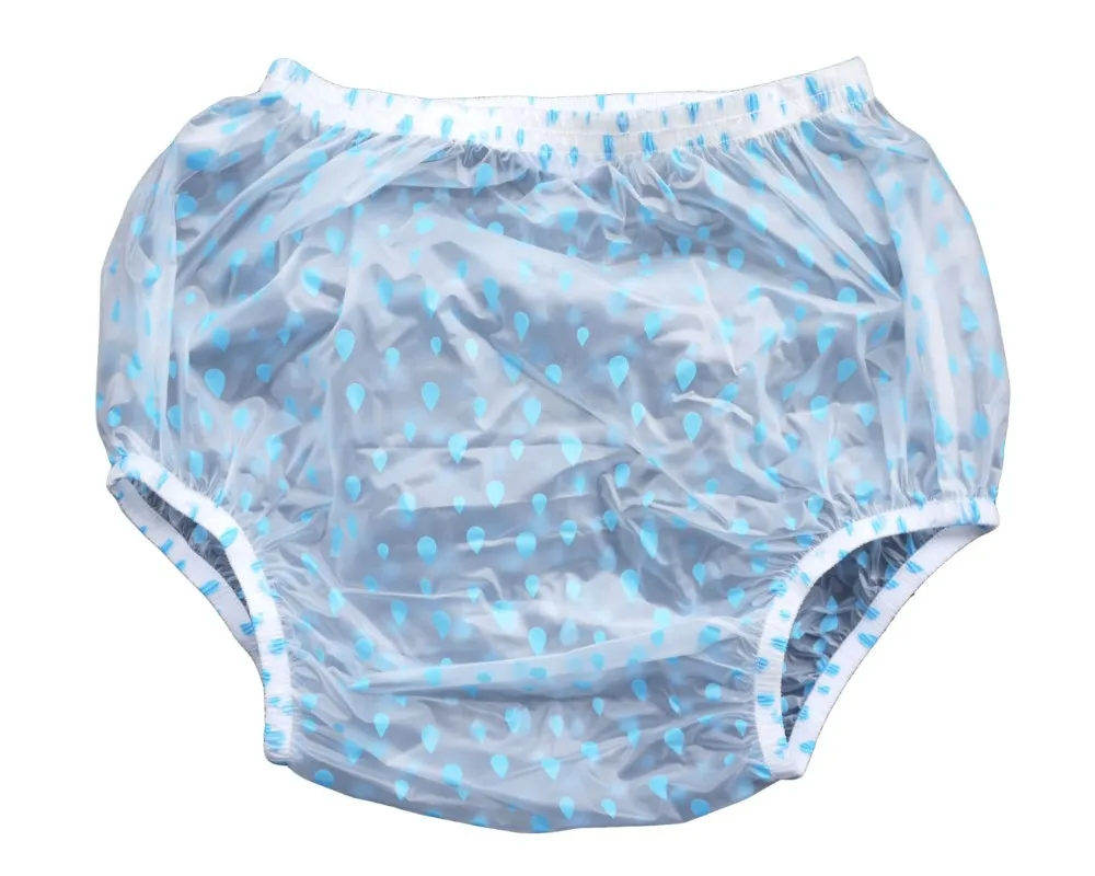ABDL Haian взрослых недержание Pull-on Пластиковые Брюки цвет СИНИЙ риндропспринт