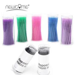 100 шт.лот микро прочные одноразовые аппликаторы для наращивания ресниц Кисть для туши Индивидуальные ресницы для женщин инструмент для макияжа