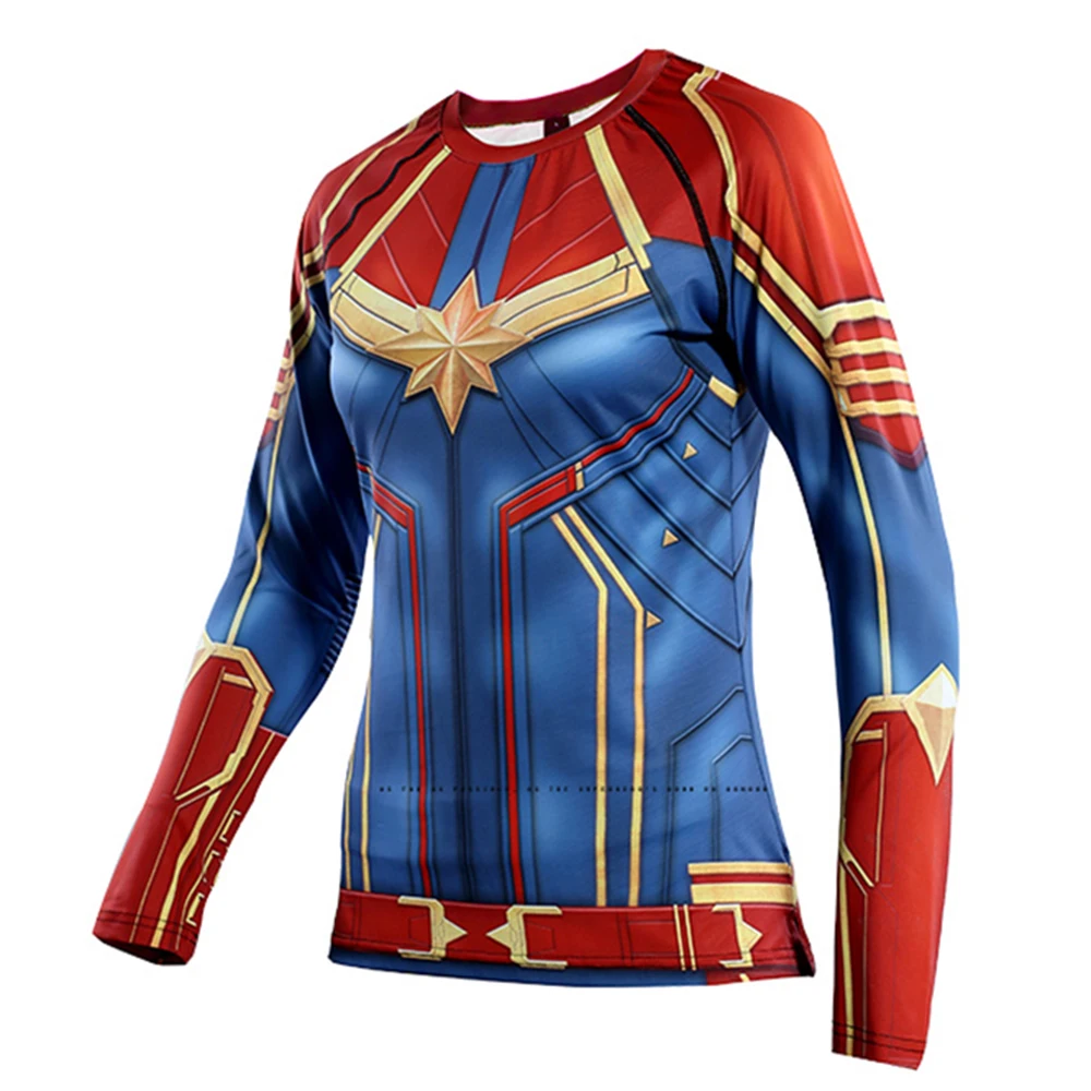 NADANBAO 3D супер герой Футболка косплей Капитан костюмы женская футболка Carol Danvers для девочек футболка плюс размер