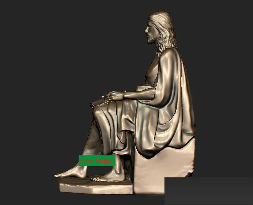 3D модель stl формат для станка с ЧПУ Иисуса сидя|3d model stl|model stl3d models |