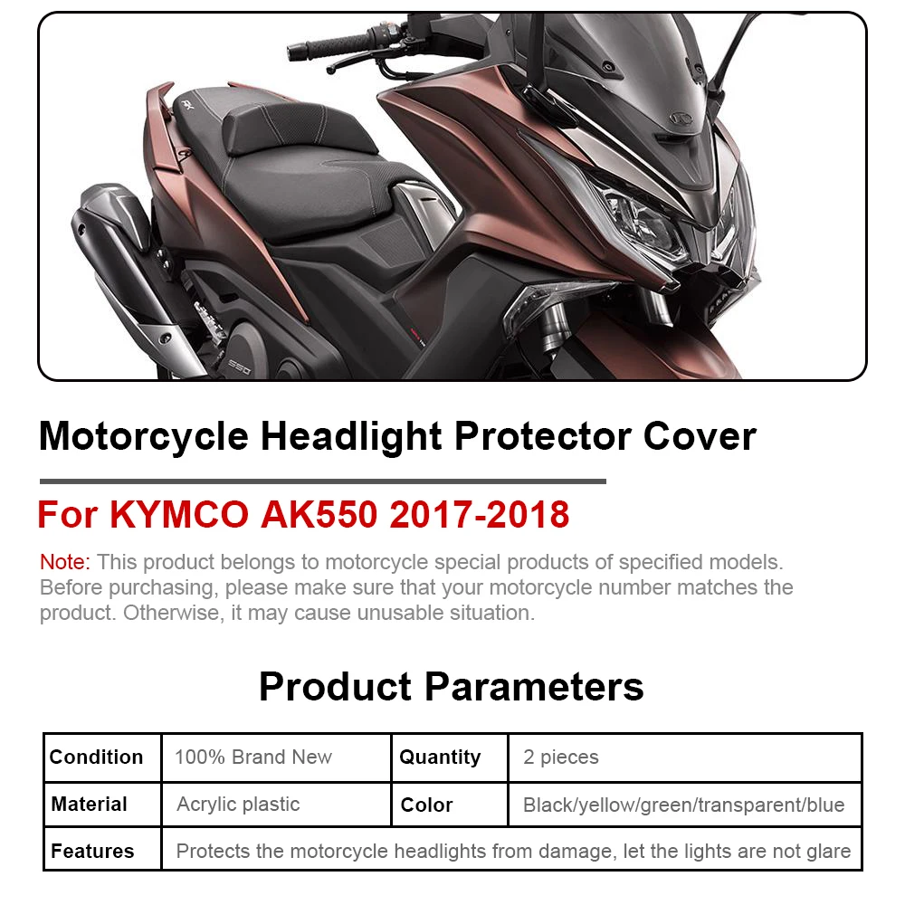 

Motorcycle Fitting Headlight Screen Protector Cover Protection Shield Guard Lens For KYMCO AK550 AK 550 2017 2018 Accessories