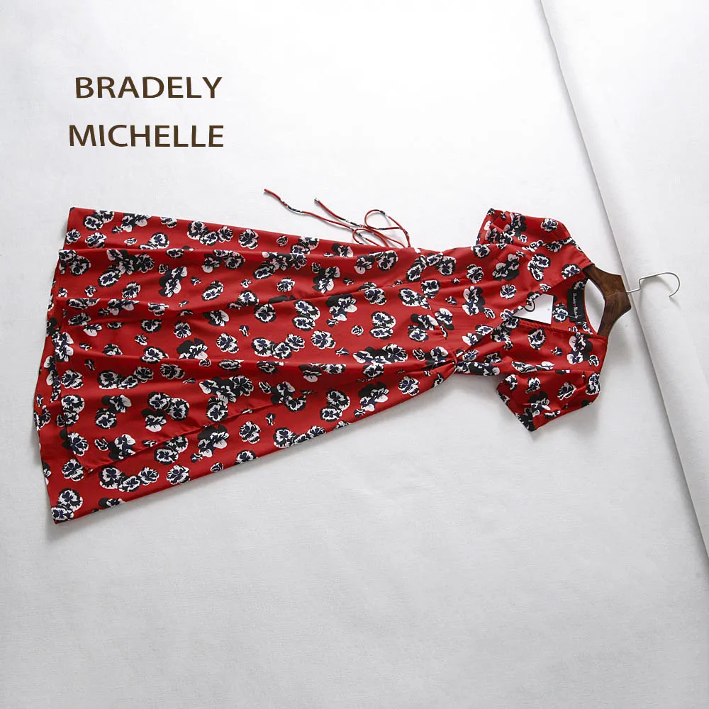 BRADELY MICHELLE летнее платье 2018 Vntage сексуальное с коротким рукавом облегающее до