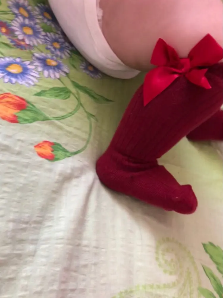 Носки для девочек; Летние гольфы для маленьких девочек; цвет красный, черный, розовый, белый, серый; носки принцессы с бантиками; Детские испанские носки для малышей