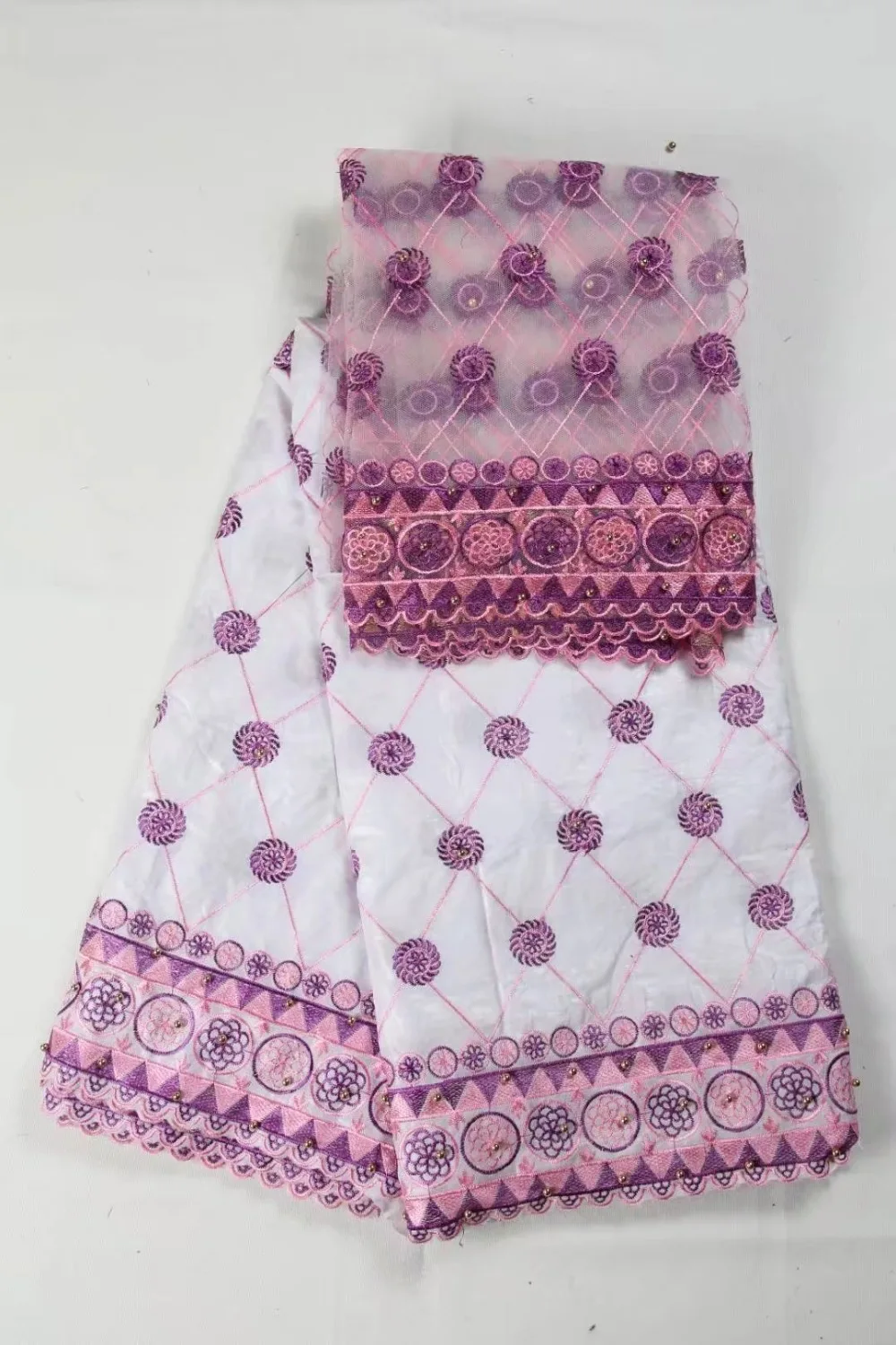 Африканский buzin Riche ткани 5yard + 2 ярдов Тюль Африки кружевной высокого качества Getzner