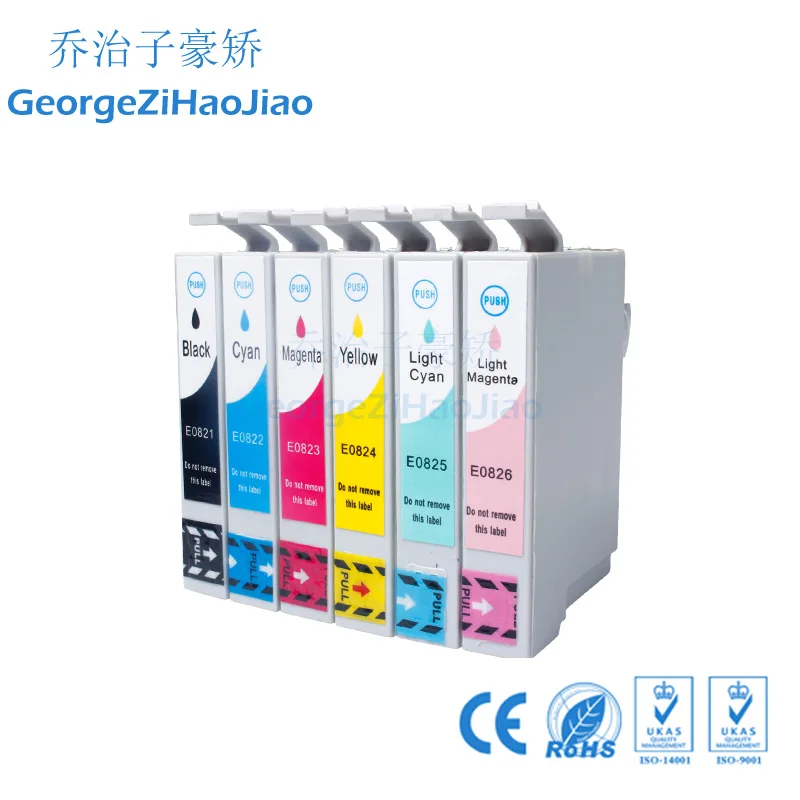 0821XL 1 комплект совместимые картриджи для Epson R270 R290 R295 R390 RX590 RX610 RX615 RX690 T59 TX650 TX659 TX700