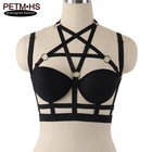 2017 Горячая жгуты в форме пентаграммы клетка бюстгальтер портупея для тела Обрезной сексуальный топ подвязка в готическом стиле Ремни Фетиш экзотика забавные Готический бюстгальтер фестиваль Костюмы