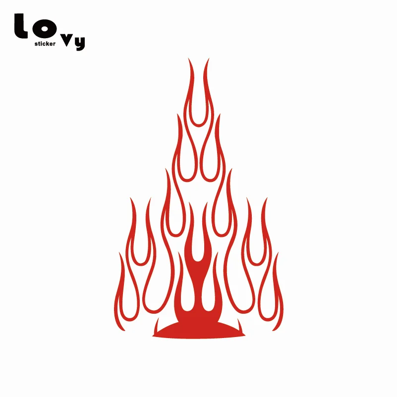 Контурная огненная башня пламя полоса виниловая наклейка на капот автомобиля
