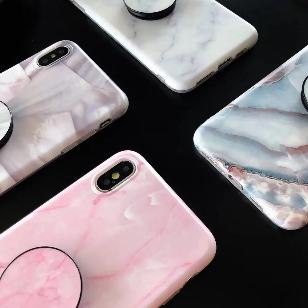 Модный силиконовый мягкий мраморный чехол для iphone 6 6S Plus X XS MAX XR