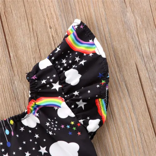 2018 новые летние милые ползунки с оборками для маленьких девочек комбинезон