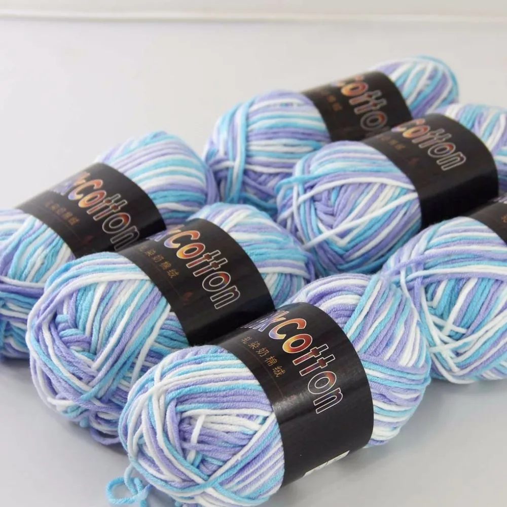 Распродажа 6ballsx50g мягкая хлопчатобумажная Детская Пряжа новые шерстяные носки