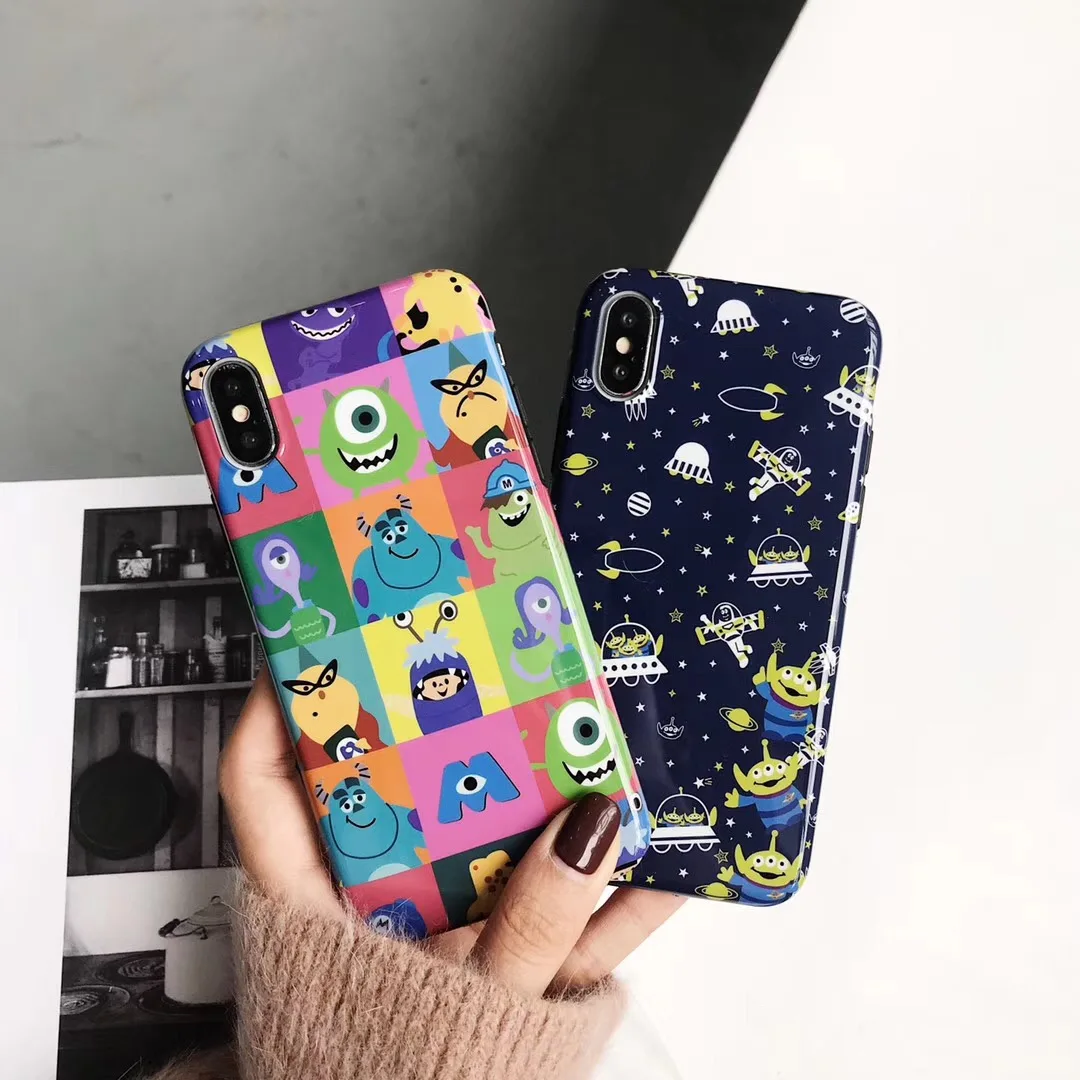 Lovely Cartoon toy story doll Alien phone case for iphone 6 6s 7 8 plus x xs max xr Glossy monstrous soft Cover Fundas |