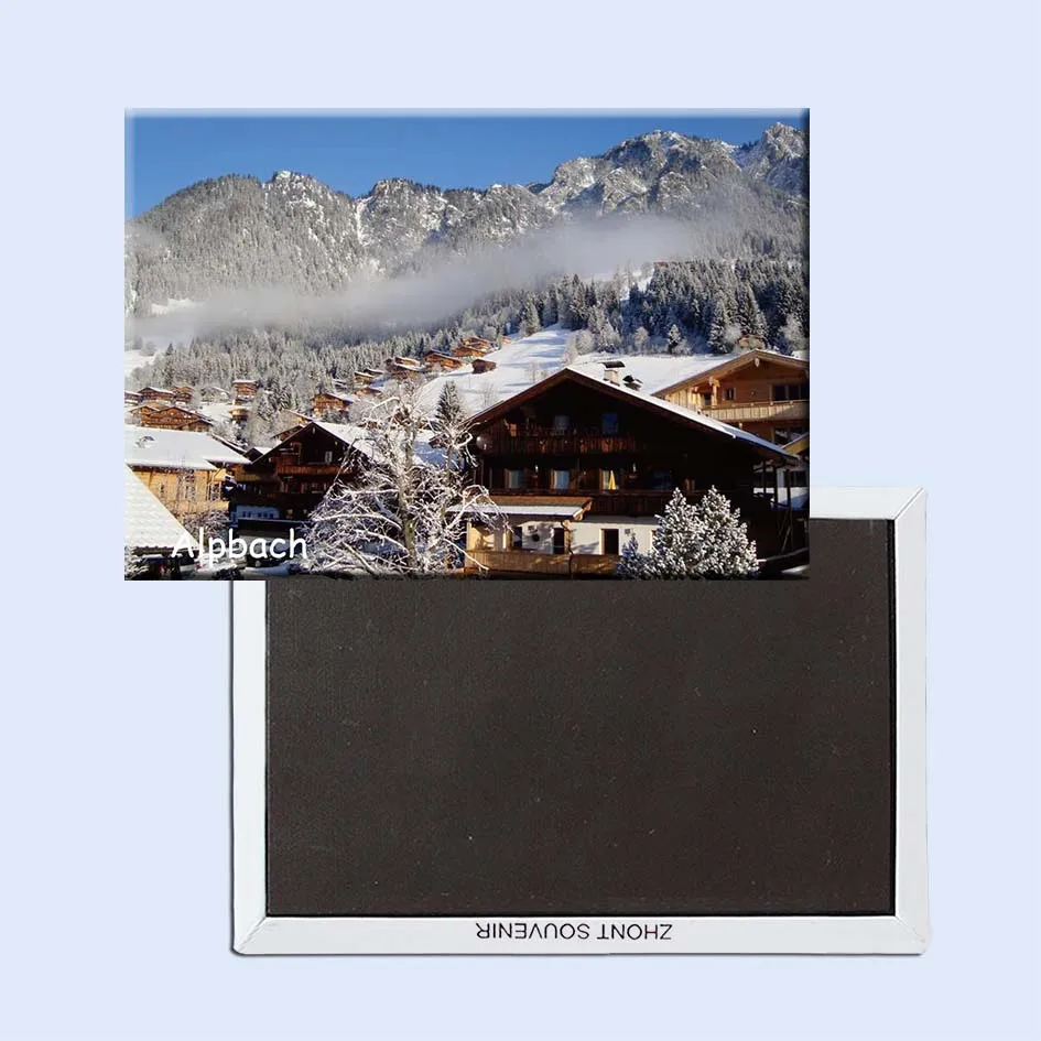 Alpbach Австрия сувениры прямоугольные магниты на холодильник магазин ящик для