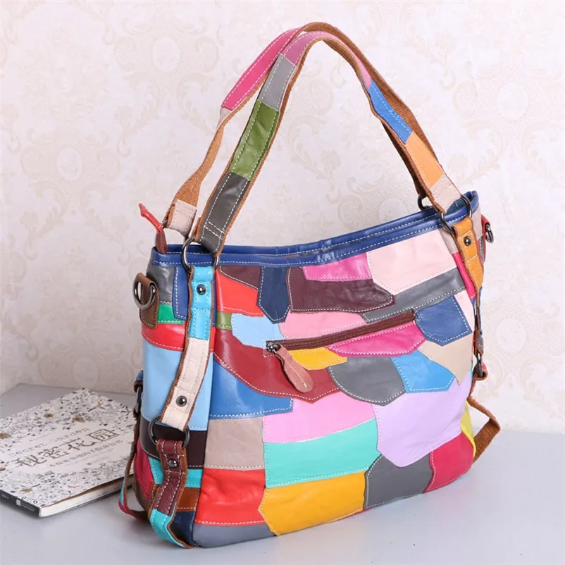 Caerlif топ ручка сумки Для женщин кожа Сумки плеча Crossbody Bolsas Красочные Женская сумка