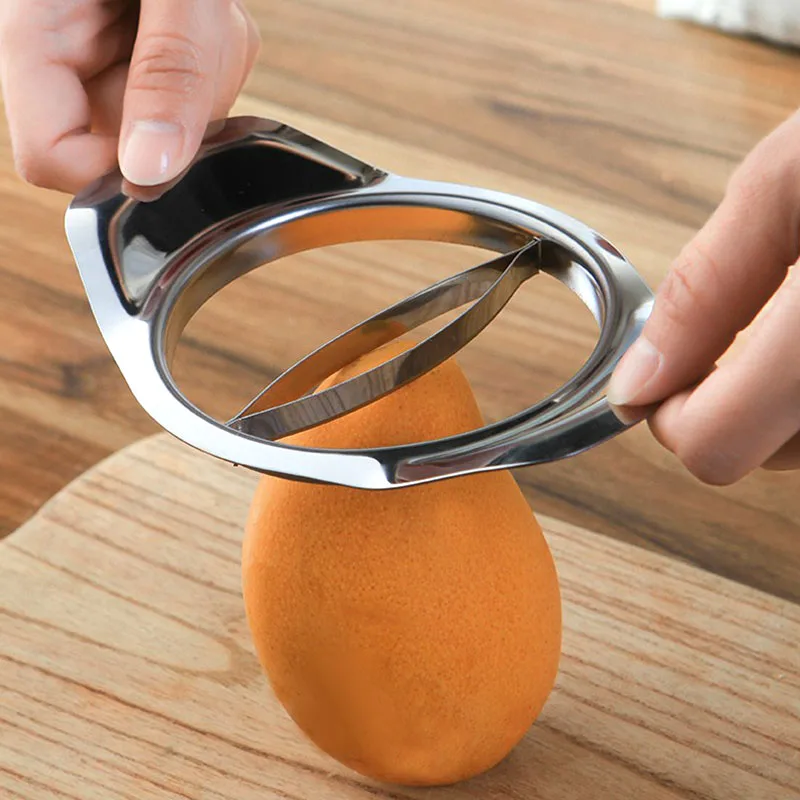 

Stainless Steel Mango Splitters Comfort Effort Handle Multi-Functional Fruit Vegetable Tools Kitchen Gadget Accessories Supplies