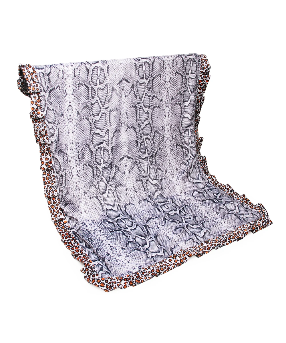 Одеяло с оборками и рисунком подсолнуха леопардовое детское хлопковое стеганое