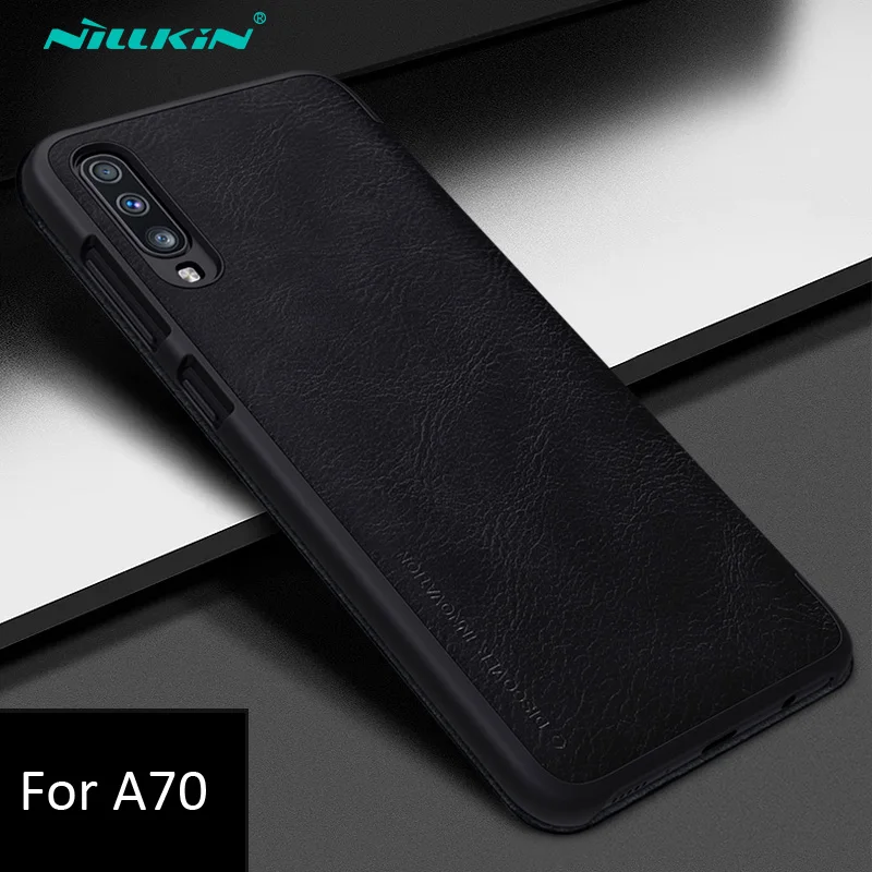 Nillkin Qin кожаный чехол-книжка с откидной Чехол Крышка для samsung Galaxy M20 M30 A30 A50 A70 M10 A40 A10 A60 A20 A20e