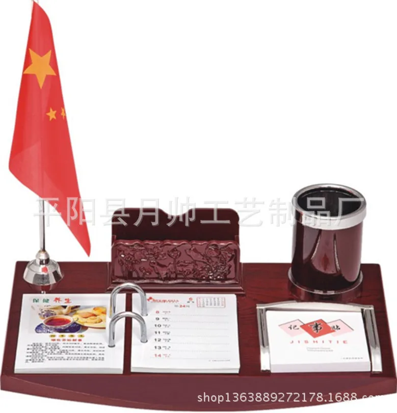 The new factory direct advertising mahogany desk calendar 2014 custom processing wholesale multifunction |