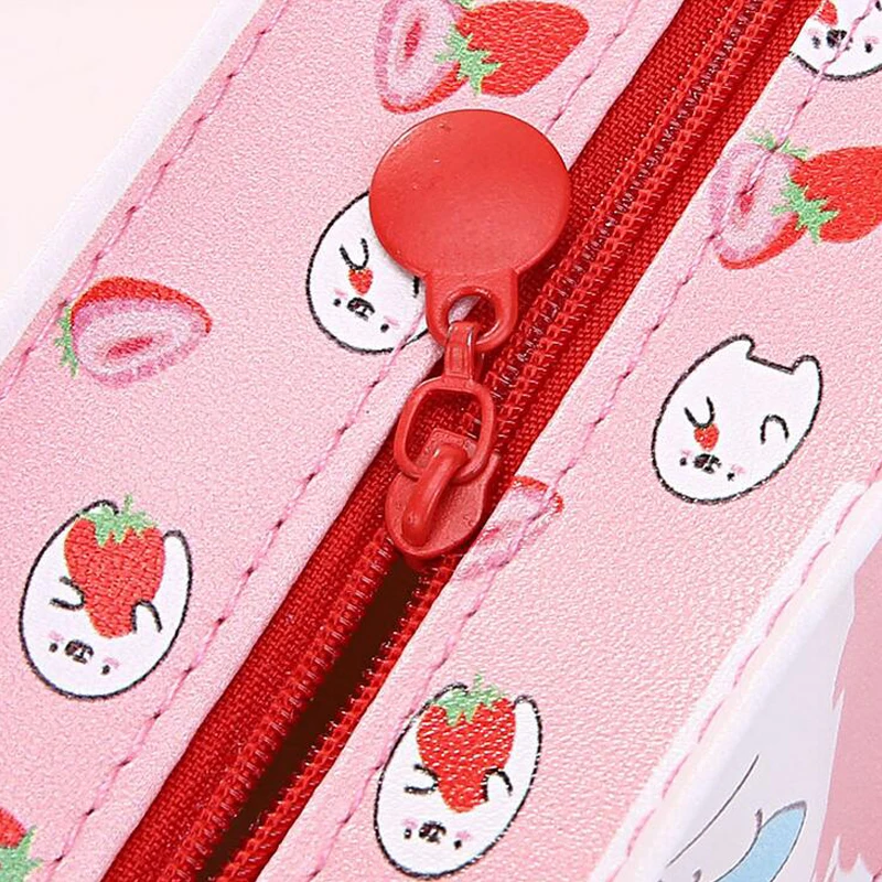 Милый Kawaii Большой молочный флакон новый синий желтый розовый PU кожаный пенал