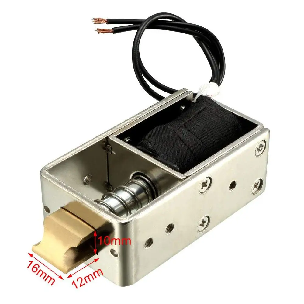 JF-S1670DL DC 12V / 24V 400mA 40N 10mm Pull Type Open Frame Linear Motion Solenoid Electromagnet | Обустройство дома