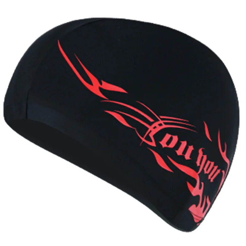

Leo 2017 Elastic Waterproof PU Fabric Protect Ears Long Hair Sports Swim Pool Hat Swimming Cap Free size for Men & Women Adults