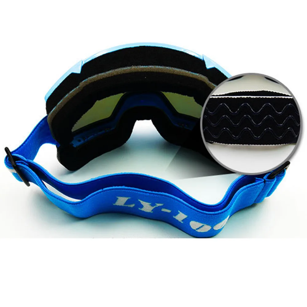 LY 53 цилиндрические двухслойные противотуманные лыжные очки с защелкой для