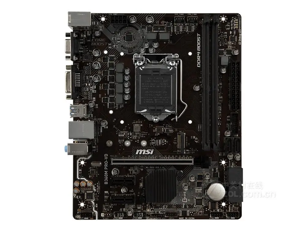 Оригинальная материнская плата MSI B360M новая с процессором LGA 1151 DDR4 USB2.0 USB3.1 32 ГБ для