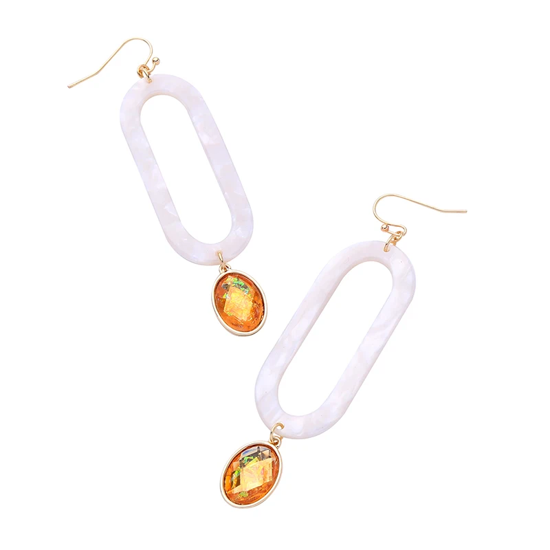 Classical Long Drop Earrings Resin Chic Simple Pendants For Wedding Dress Women New Arrival Accessory Fashion Jewelry | Украшения и