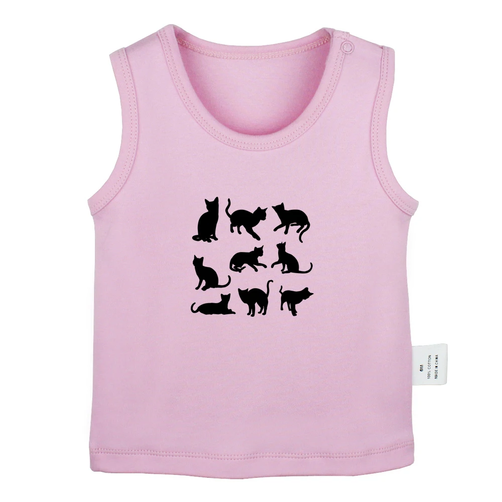 Женский жилет без рукавов с рисунком кота |