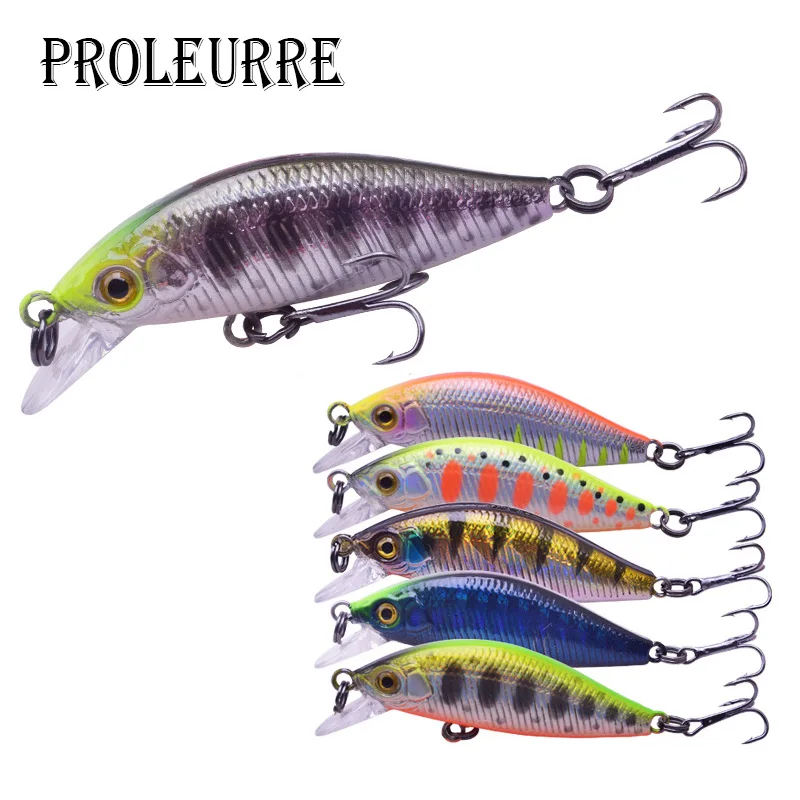 

1pcs Minnow Bait 50mm3.1g Sinking Hard Fishing Lure VMC Hook Isca Artificial Para Pesca Leurre Peche Fishing Wobblers Kunstaas