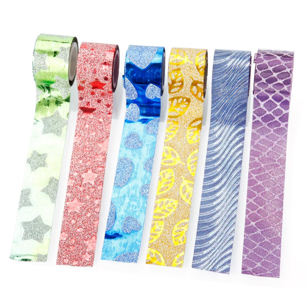 100 шт. новая блестящая липкая бумага мини цветная лента DIY декоративная клейкая
