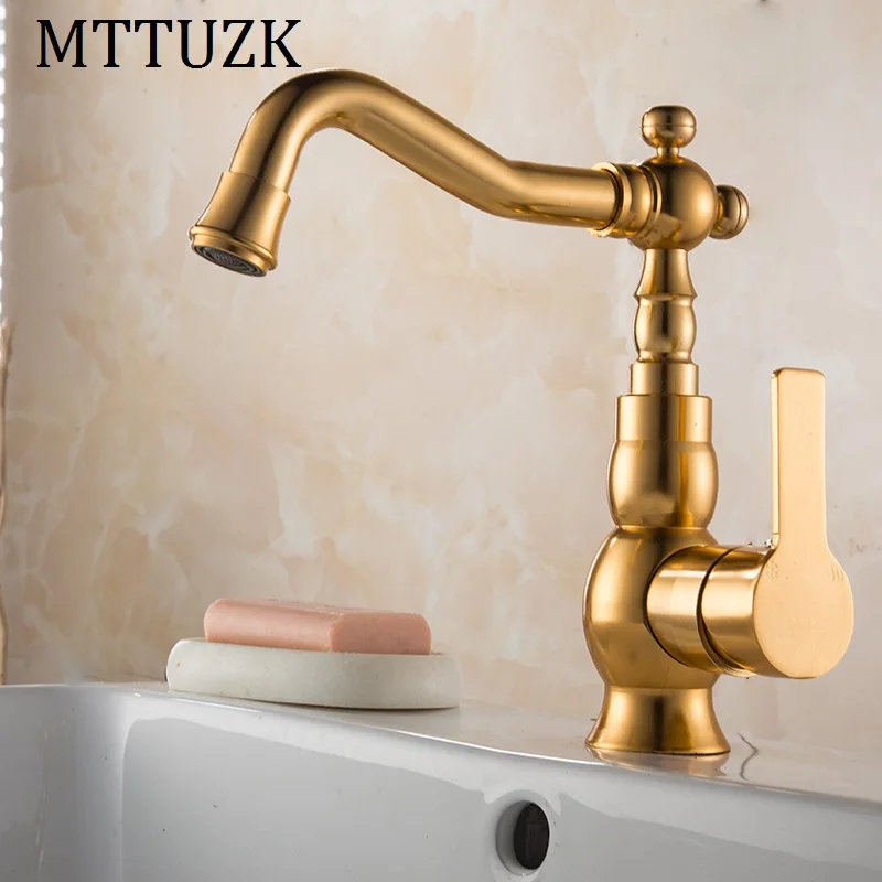 MTTUZK 4 вида стилей роскошный кран с одной ручкой для ванной комнаты Черный