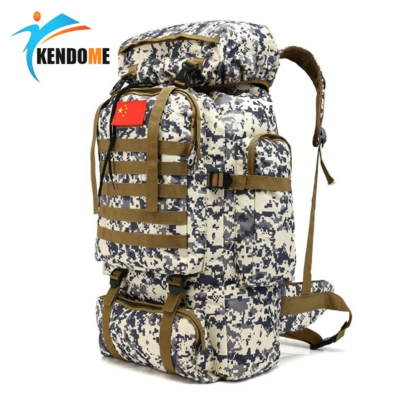 

Men's Outdoor 70L Large Waterproof Mountaineering Backpack Camping Hiking Military Molle Camo Adjustable Soft Belt Tactical Bag