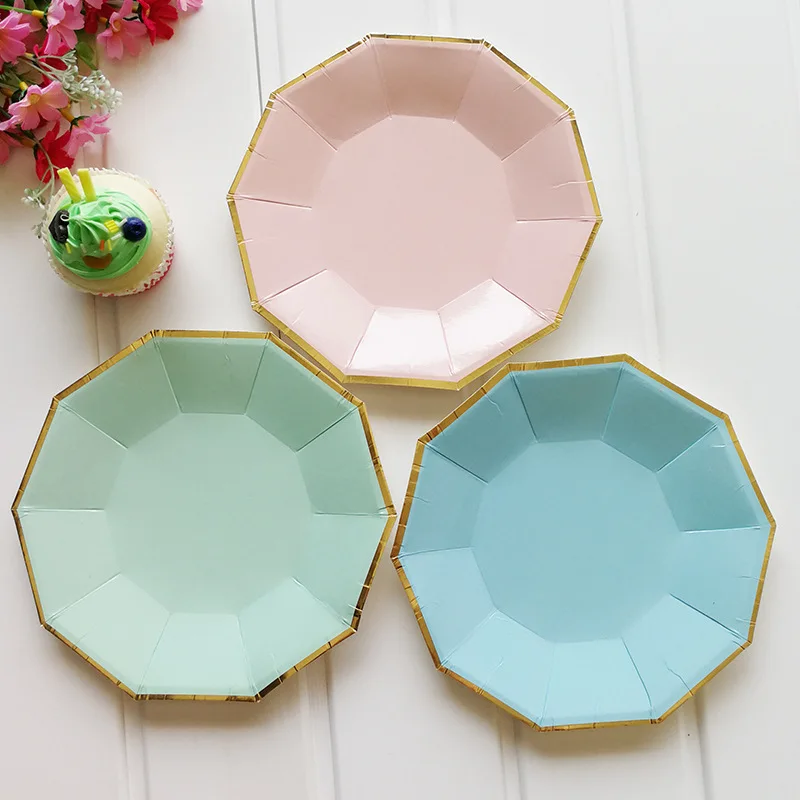 Набор однотонной посуды ipalmay бумажные десертные тарелки кофейные чашки