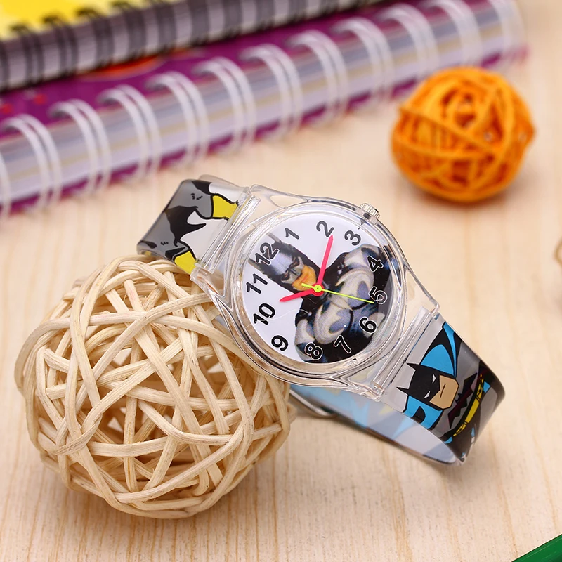 Reloj детские часы мальчик мультфильм Мода силиконовый супергерой кварцевые детские Студенческие часы подарок водонепроницаемые часы Montre Enfant