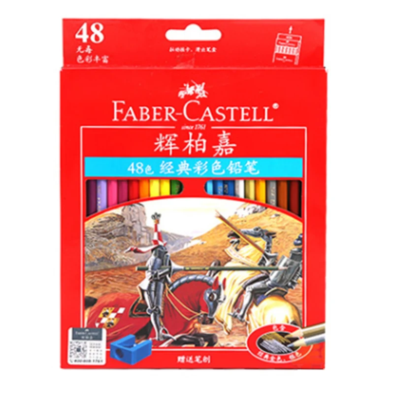 Faber castell 12 24 36 48 цветов нетоксичный лазурит профессиональный цветной карандаш для