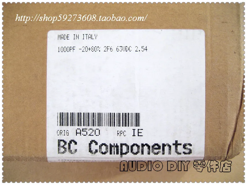 2019 hot sale Holland BC 20PCS/50PCS 1000pF/63V Silver Film Ceramic Capacitor (1nF 102 Italian original box) free shipping | Электронные
