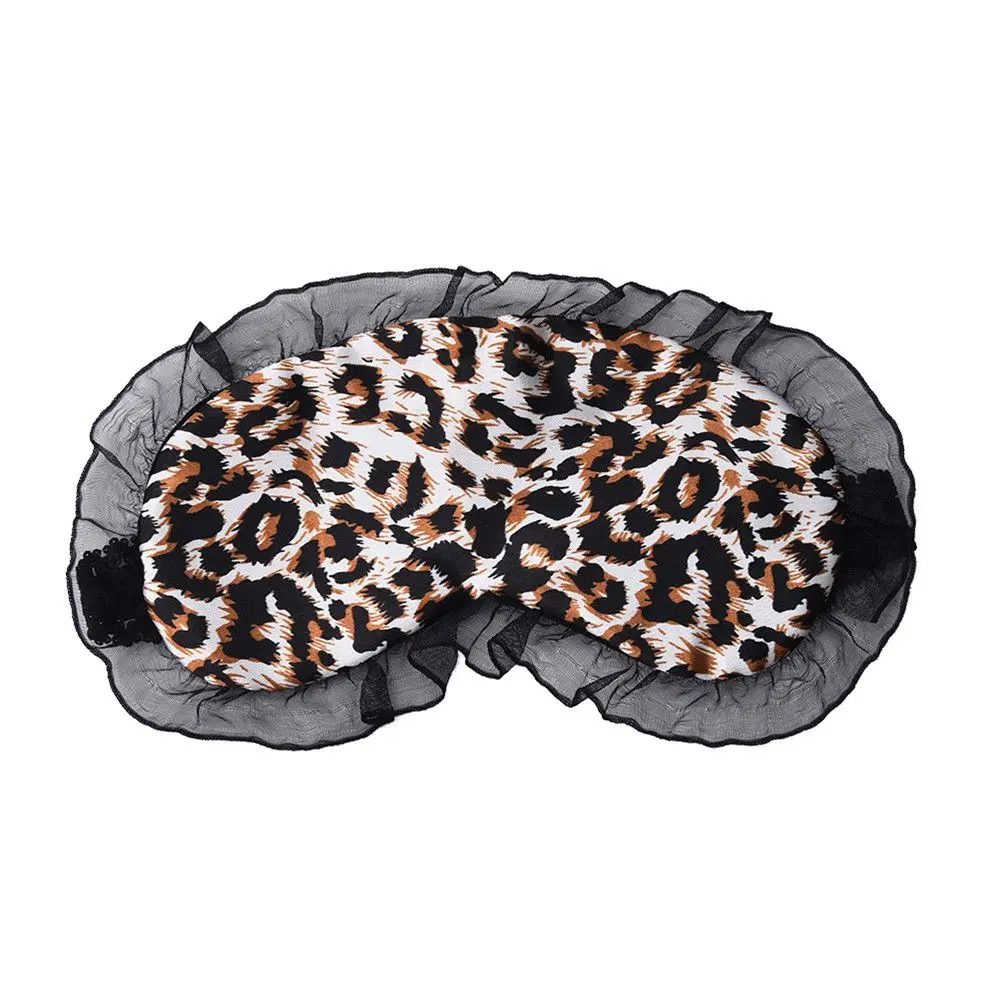 leopard Новая дышащая маска для сна, 1 шт., регулируемая кружевная маска для век, светильник с повязкой на глаза, дорожная маска для сна - Цвет: leopard