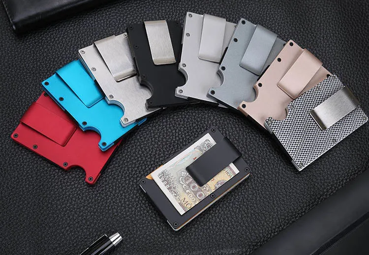DIENQI, алюминиевый металлический Rfid кошелек, мужской тонкий мини кошелек, кошелек, сумочка для денег, маленький тонкий мужской кошелек, кошелек, Умный кошелек