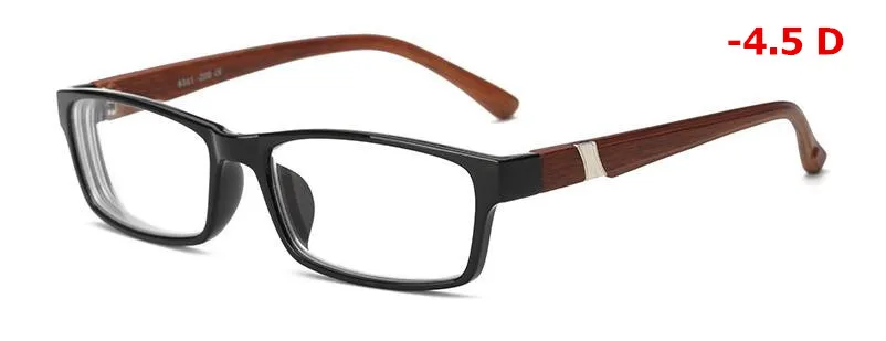 Wooden myopia 450 1,0-1,5-2,0-2,5-3,0-3,5-4,0~-6,0 myopiamemory рамка HD Смола готовой близорукость очки Для мужчин Для женщин очки для близоруких - Цвет оправы: Wooden myopia 450