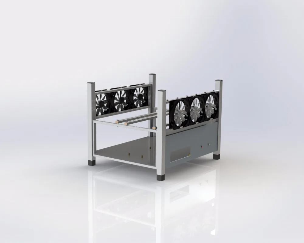 6 GPU чехол для майнинга открытым воздухом компьютер ETH Ripple Litecoin Биткоин цифровая