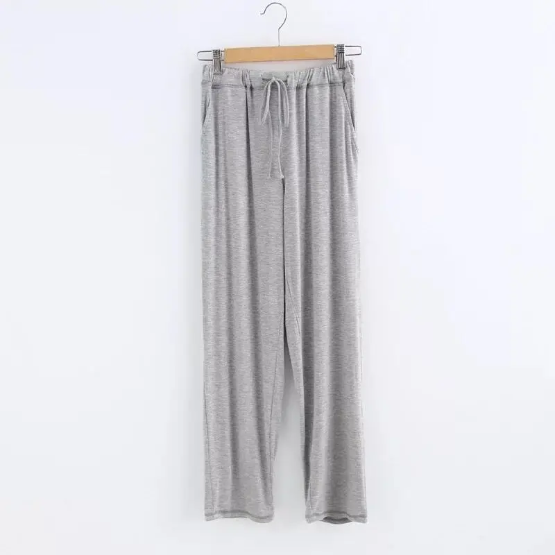 Light grey Женские брюки на весну и осень, Хлопковая пижама, женские пижамные штаны, женские свободные эластичные штаны для сна - Цвет: Light grey