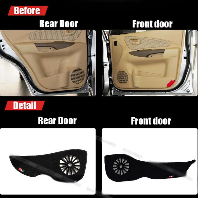 

4 шт., тканевые коврики для защиты дверей, противоударные Декоративные Накладки для Hyundai Tucson