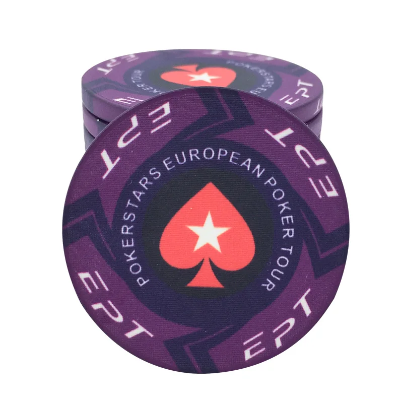 EPT техас звезды фишки для покера 10 г Декодер каналов кабельного телевидения глиняные монеты казино 40 мм фишки для покера развлечений доллар монеты 12 шт./упак. фишки для покера
